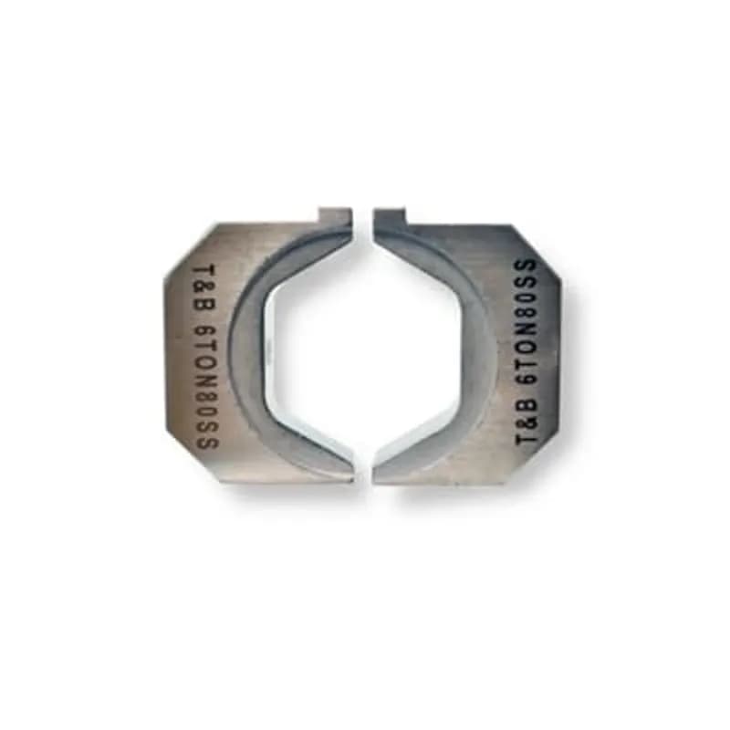 ABB - Installation Products 6TON80SS - Stainless Steel Hex Die for 6-Ton TBM6PCR-LI, TBM62PCR-LI, TBM62CR-LI and TBM6UNICR-LI Tools for 500 kcmil CU, Die Color N/A, Die Code 80H