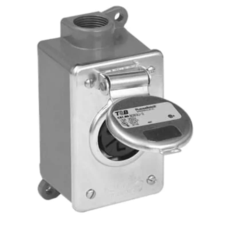 Ever-Lok Receptacle with Box and Cover FSWS-62, 30 Amp, 250V