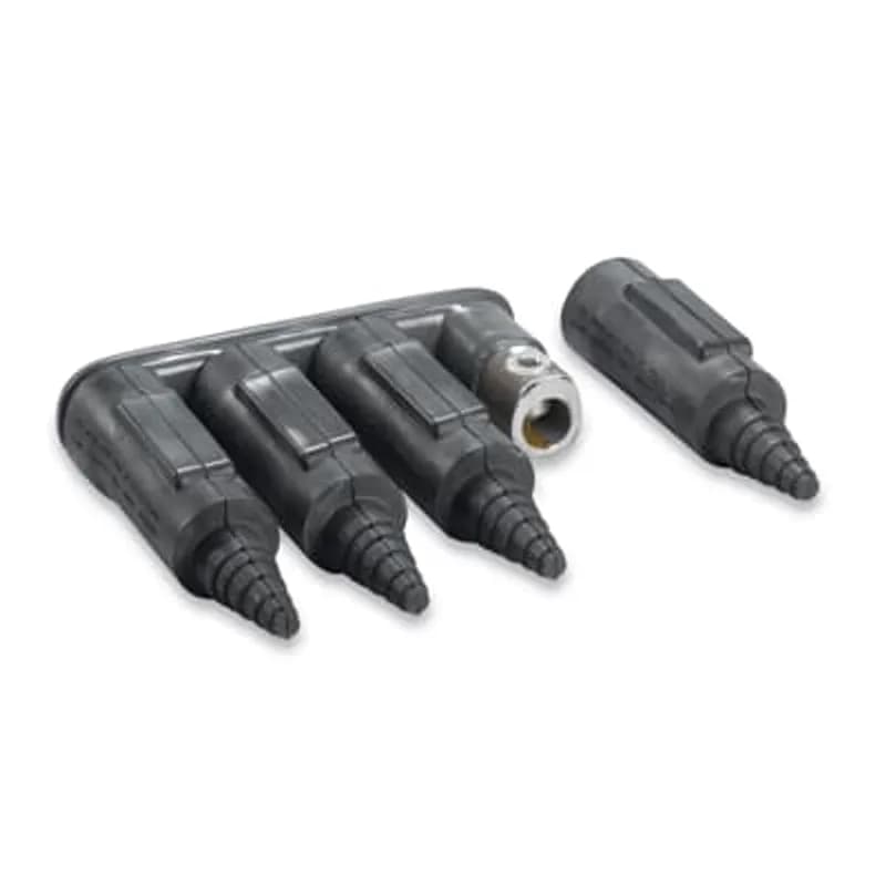 ABB - Installation Products SHC 500-4 - Aluminum Flood-Seal Mechanical Connectors-Mechanical 500 kcmil connectors, dual rated, PVC Insulated, cable range feeder outlet S/L 2-500, outlets 4, length 8-3/8 in