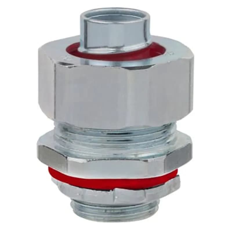 Liquidtight Conduit Fitting, Straight, Insulated, Trade Size 2 Inch, Steel
