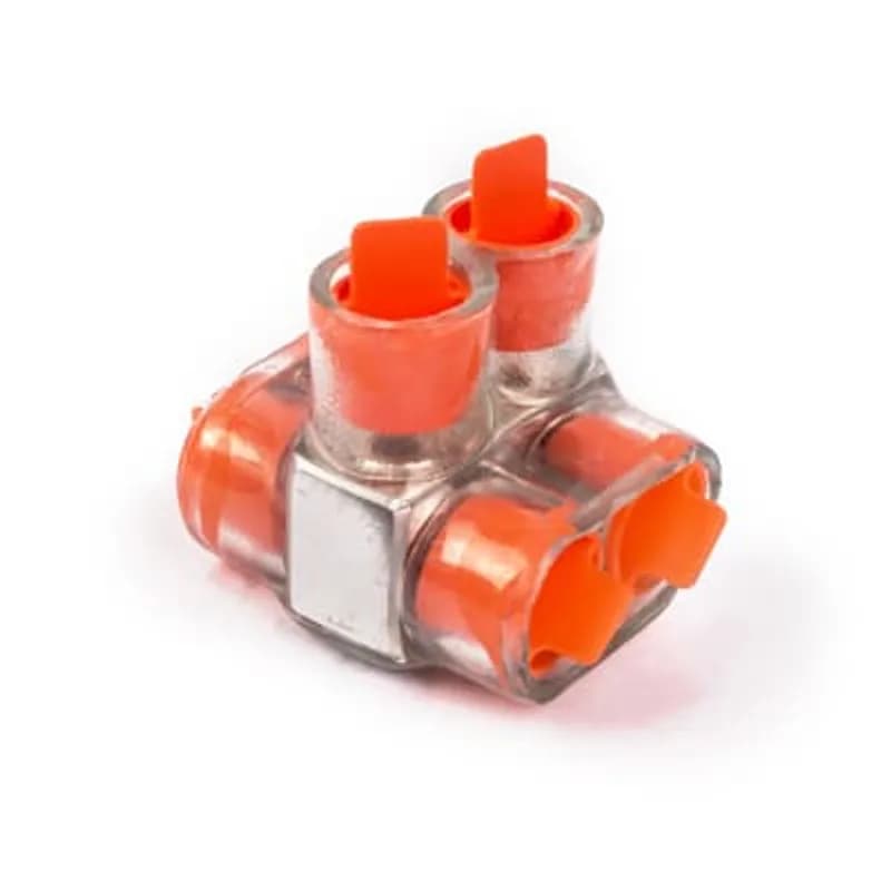 ABB - Installation Products CSB 2/0-2-5R - Aluminum Multi-tap Encapsulated Cable Blocks - Two-Way Configuration, Wire Range 2/0-14, Screw Size 3/16 Hex, Length 1-5/8 Inches, Width 1-3/4 Inch, Height 1-3/8 Inch, Outlets 2, Quantity 5