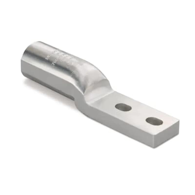 ABB - Installation Products CCAL 800 N - Tin Plated Aluminum Compression Lug, 800 kcmil CCA, (1252/22), Length 8 inches. Pad 1-3/4 inch wide x 3-5/8 nch long x 21/32 inch thick. (2) 9/32 inch Radius Slots on 1-3/4 inch centers. Bolt size 1/2 inch. Barrel 3 inch long x 1-47/64 inch outside diameter. Installing Dies 150, 302, 115X. Oxide Inhibitor. Brown Cap. CCA9 UL listed.