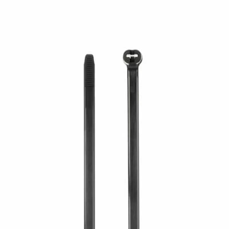 Cable Tie, Black Polyamide (Nylon 6.6) for Temperatures up to 85 Degrees Celsius (185 F), Weather and Ultraviolet Resistant for Indoor and Outdoor Applications, Length of 340.4mm (13.4 Inches), Width of 7.0mm (0.27 Inch), Thickness of 1.65mm (0.06 Inch), Tensile Strength Rating of 530 Newtons (120 Pounds), Bag of 25