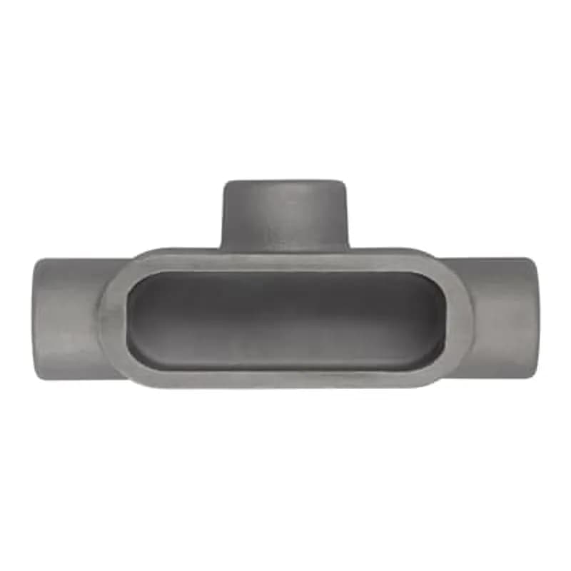 ABB - Installation Products T107SA - 4 Inch Conduit Body, T Shape, Form 7, For Use with Rigid/IMC Conduit, UL Standard, CSA Compliant, Fed Spec W-C-586D, Sand-Cast Aluminum Alloy
