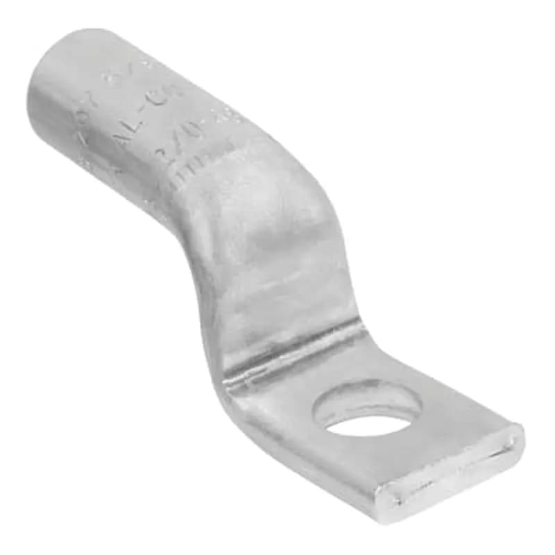 ABB - Installation Products ASL 350-48 TN - Tin-Plated Aluminum Compression Stacking Lug for Aluminum and Copper Terminations, One-Hole NEMA Pad, 350 kcmil AL-CU, 1/2 inch Bolt hole size. This part is not for stacking with AL 350-48. Length 2-17/64 inch. Pad 1-5/32 inch wide x 1-5/16 inch long x 23/64 inch thick. (1) 17/32 inch hole on pad. Barrel 1-3/4 inch long x 1-7/64 inch outside diameter. Oxide Inhibitor. Brown Cap.