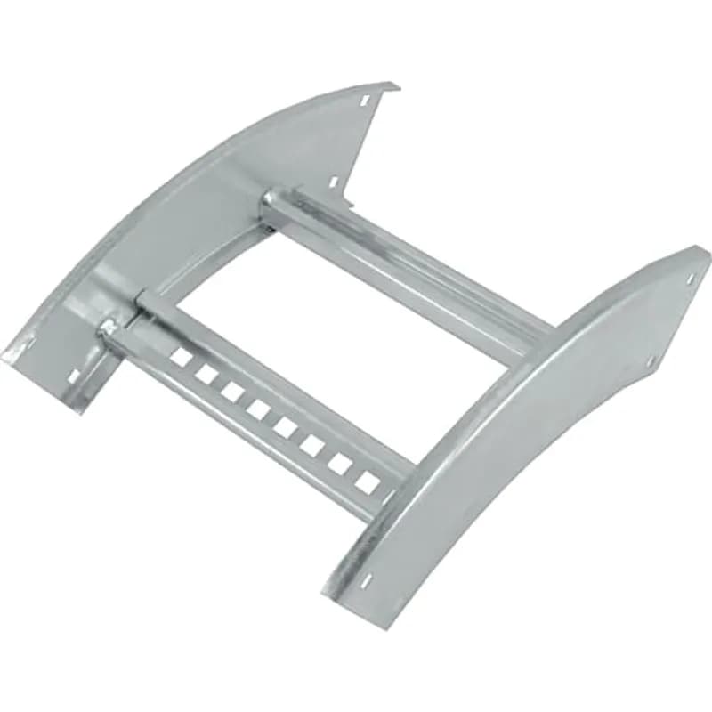 ABB - Installation Products ALTF04SVO4524U - Aluminum cable channel fitting 4 inches width solid trough vertical outside bend 45 degree 24 inches radius with wrap around splice plate kit