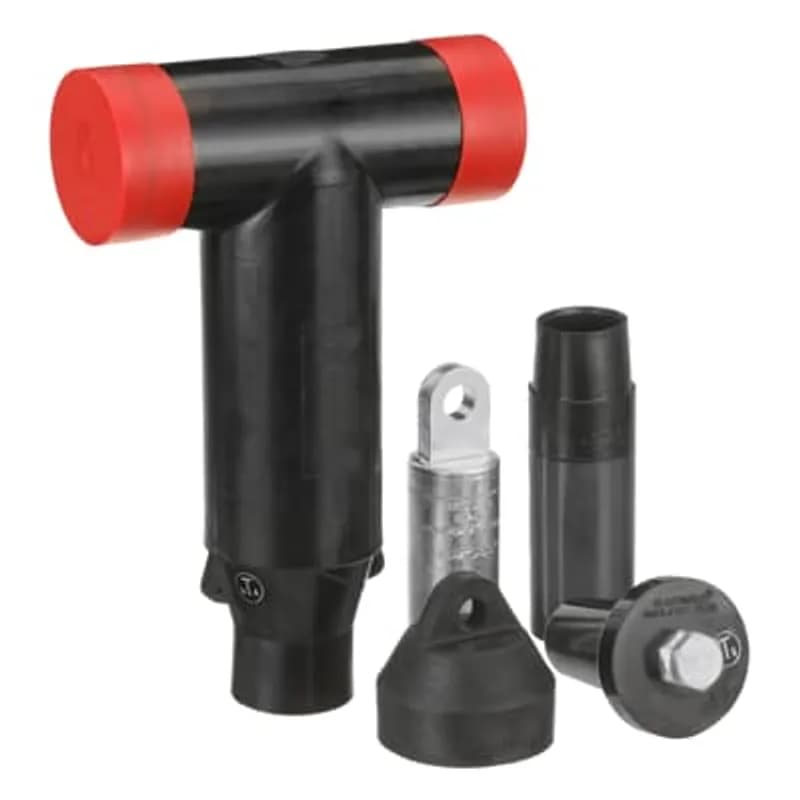 ABB - Installation Products K655LR-N0410 - 600 Amp, 15/25kV, 600 Series Deadbreak, Elbow with Insulated Plug, Cap, Stud, Lug and Cable Adapter. Aluminum Compression Lug. Cable Insulation Diameter 1.515 inch to 1.780 inch. Conductor Size kcmil Compressed/Stranded 1000.