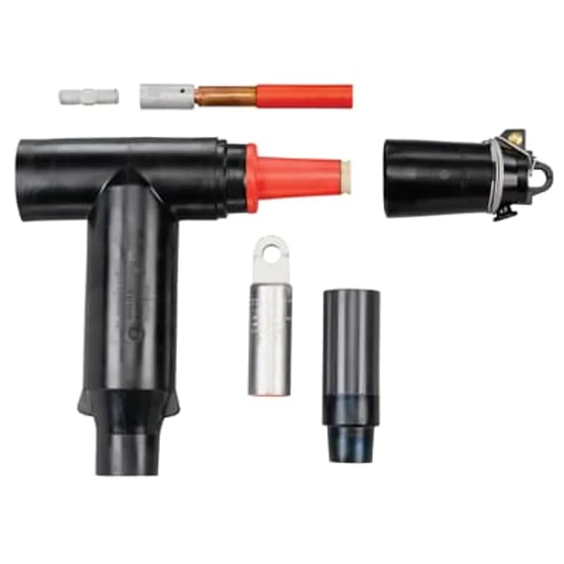 ABB - Installation Products 655CETPL0330DRGS - 600 Amp, 15kV, Combo T Elbow Reducing Tap Plug with Stud, Cable Adapter, Lug and Insulated Cap Kit, No Test Point, Aluminum, Cable Insulation Diameter 1.180 inch to 1.465 inch. Conductor Size AWG or kcmil, Compressed Stranded 500 /Compacted Solid 600 /mmSquared Compact 250/300. With Shrink-Fit Jacket Seal Kit.