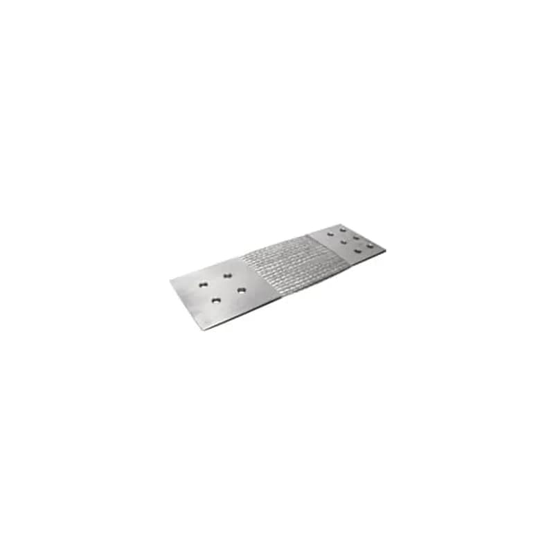 ABB - Installation Products SWF230A1915 - Tinned Copper, Standard Flexible Braid Connector, SWF Series, 6/4 Hole Pads. Pad A with NEMA Standard (6) 9/16 inch (14.3 mm) Holes and 1-3/4 inch (44.4 mm) Spacing Center to Center, Pad A 4 inch x 5.75 inch, Pad B with (4) 9/16 inch (14.3 mm) Holes and 1-3/4 inch (44.4 mm) Spacing Center to Center Pad B 4 inch x 4 inch. 36 inch (915 mm) long, 4.75 inch (120.65 mm) wide, 3/8 inch (9.5 mm) thick. 30 AWG Individual Strand.