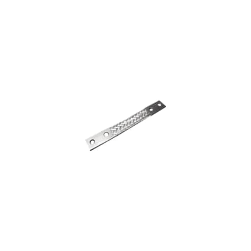 ABB - Installation Products SWB070A21219 - Tinned Copper, Standard Flexible Braid Connector, SWB Series, 2-Hole Pads with NEMA Standard 9/16 inch (14.3 mm) Holes and 1-3/4 inch (44.4 mm) Spacing Center to Center, 48 inch (1219 mm) long, 1-1/2 inch (38.1 mm) wide, 1/4 inch (6.3 mm) thick. Pad 1-1/2 inch x 3 inch. 30 AWG Individual Strand.