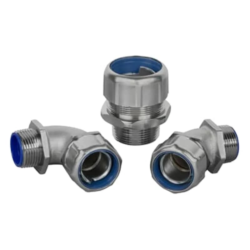 ABB - Installation Products 9355-NB - Liguid-tight 90 Degree Fitting, Trade Size 1-1/4 Inch, M40 Thread, Nickel Plated Brass