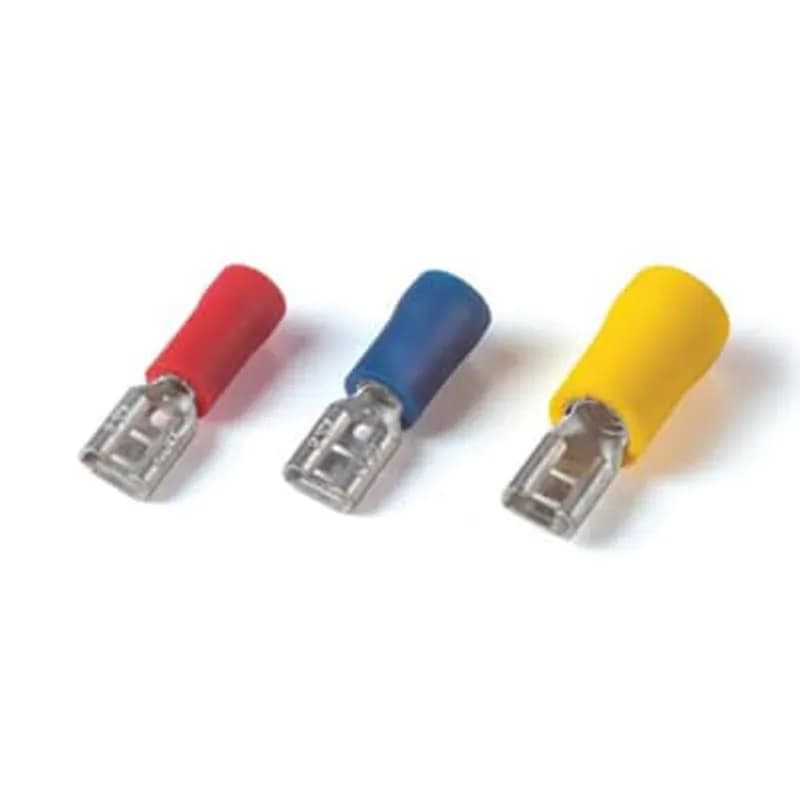 ABB - Installation Products KV14-187-020FD-M - Vinyl Insulated Female Disconnect, 16-14 AWG, 0.187 x 0.032 Inch Tab Size, Maximum Electrical Rating of 105 Degrees Celsius, 600 Volts, Blue