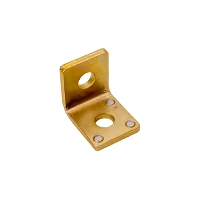 Fitting, 90 Degree, Height 1-7/8 Inches, Base Length 2 Inches, Hole Diameter 9/16 Inches, Steel with Magnets