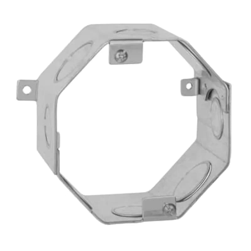 Octagon Concrete Box, 29 Cubic Inches, 4 Inch Diameter x 2-1/2 Inch Depth, 1/2 Inch and 3/4 Inch Knockouts, Pre-Galvanized Steel, Drawn Construction, For use with Conduit