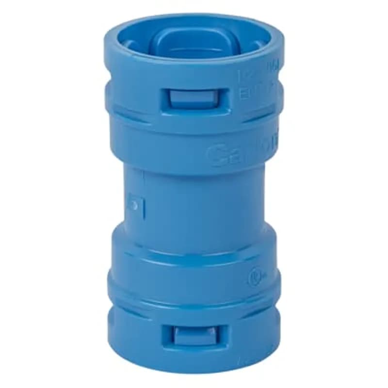 1/2 inch Two-Piece Electrical Nonmetallic Tubing (ENT) Coupling. Material - Polycarbonate
