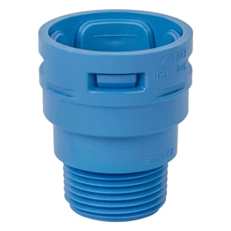 3/4 inch Two-Piece Electrical Nonmetallic Tubing (ENT) Threaded Male Terminal Adapter. Material - Polycarbonate. Thread Size- 3/4-14 NPT.