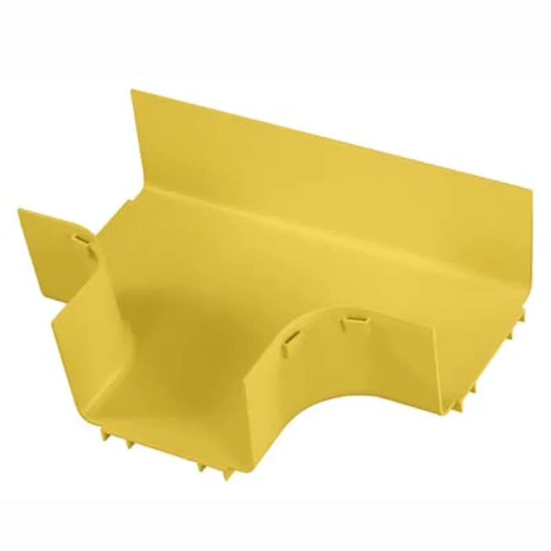The FiberRunner 6x4 Horizontal Tee attaches to the 6x4 channel and/or fittings to create a 90 horizontal branch from a straight horizontal run.
