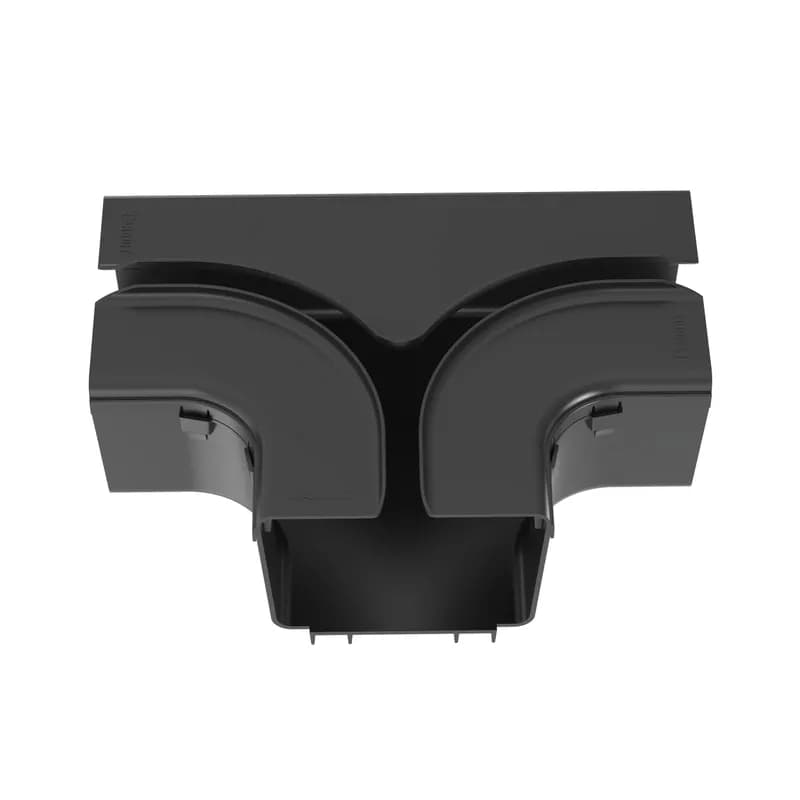 The FiberRunner 6x4 Horizontal Tee attaches to the 6x4 channel and/or fittings to create a 90 horizontal branch from a straight horizontal run.