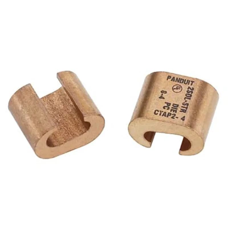 C-type copper compression taps, type CTAP, 1/0 - 2/0 AWG Run, 1/0 - 2/0 AWG Tap, 10pc.