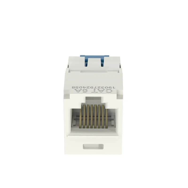 The Mini-Com Cat 6A UTP RJ45 TG Jack Module is designed to terminate 4-pair, 22-26 AWG twisted pair cable. Each module is 100% factory tested to exceed industry standard performance requirements. TG style termination eliminates the need for a termination tool. Each jack is individually serialized for traceability and is compatible with Mini-Com Modular Patch Panels and Faceplates. The jack module is off white and includes 100 per package.