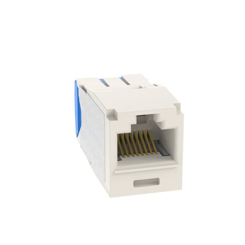 The Mini-Com Cat 6A UTP RJ45 TG Jack Module is designed to terminate 4-pair, 22-26 AWG twisted pair cable. Each module is 100% factory tested to exceed industry standard performance requirements. TG style termination eliminates the need for a termination tool. Each jack is individually serialized for traceability and is compatible with Mini-Com Modular Patch Panels and Faceplates. The jack module is white and includes 100 per package.