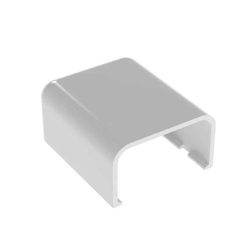 The end cap fitting allows for closing off one end of the Surface Raceway when you no longer need to run cables. It is designed to be used with the LD10 Surface raceway. It meets TIA/EIA, used in applications up to 50 V. It features a snap-on installation, is made of ABS plastic, and is White.