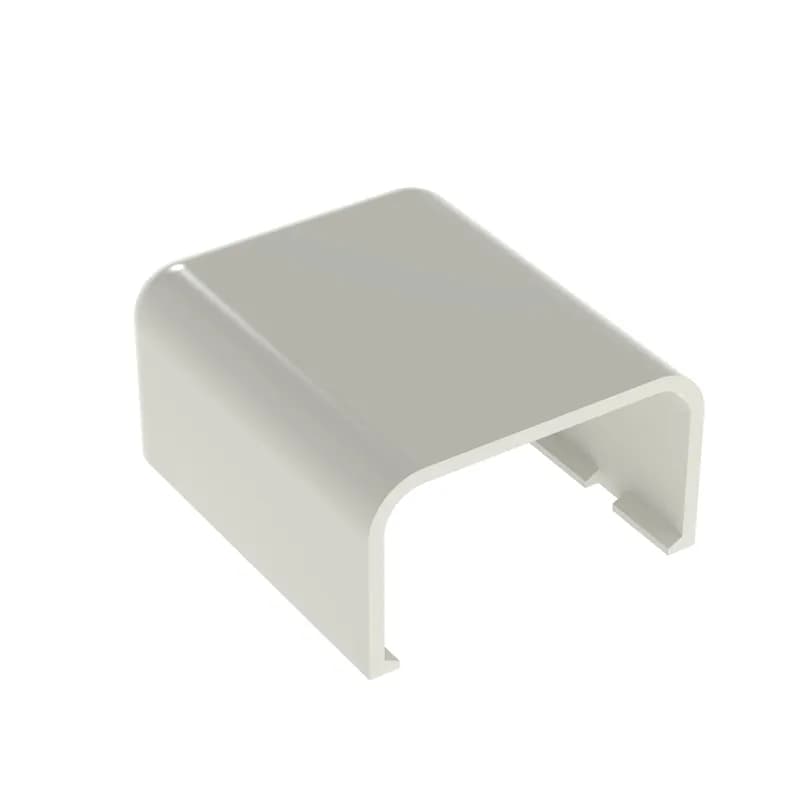 The end cap fitting allows for closing off one end of the Surface Raceway when you no longer need to run cables. It is designed to be used with the LD10 Surface raceway. It meets TIA/EIA, used in applications up to 50 V. It features a snap-on installation, is made of ABS plastic, and is Off White.