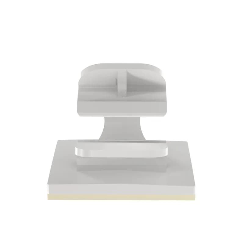 Panduit LWC25-A-C Latching Wire Clips with rubber adhesive backing, route and secure cords and cables. The convenient releasable latch allows you to reconfigure and reuse multiple times. The rubber-based adhesive provides a strong and reliable bond and the large mounting base allows for high bond strength. For use in indoor environments and with bundles of no more than 0.25 (6.4mm) in diameter. Made of Nylon 6.6, are natural in color and come in packages of 100.