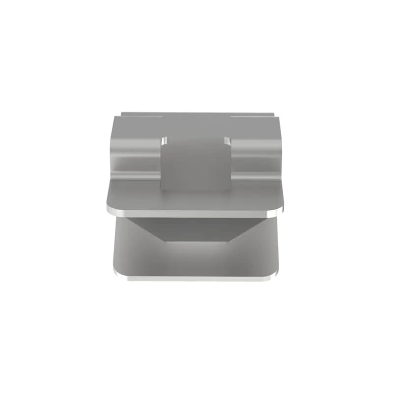 Panduit MCMS30-P-C Metal Clip-On Mounts enable attachment to sheet metal edges for fast mounting of harness with cable ties. The 4-way cable tie entry feature, allows easy harness orientation. For use in indoor environments and with panels no thicker than 0.27 (6.9mm). Use with miniature, intermediate and standard cable ties. Made of Zinc Platted Steel, are natural in color and come in packages of 100.
