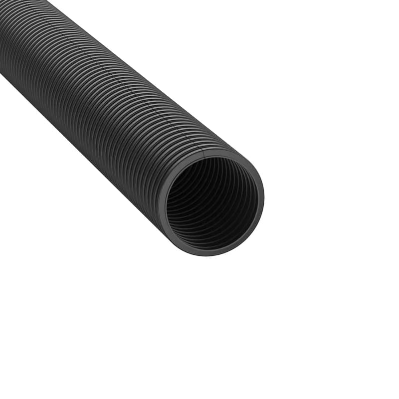 The CLT25F-C20 Corrugated Loom Slit Wall Tubing protects cables from impact and abrasion. Features a slit for easy installation onto a bundle of wires or a pre-assembled harness assembly, increasing productivity. Hold in place with cable ties and accessories. Suitable for indoor applications. UL94-HB flammability rating and a maximum temperature rating of 122 F (50 C). Polyethylene. Inside diameter 0.281" (7.14mm). Color Black. 1 per package.