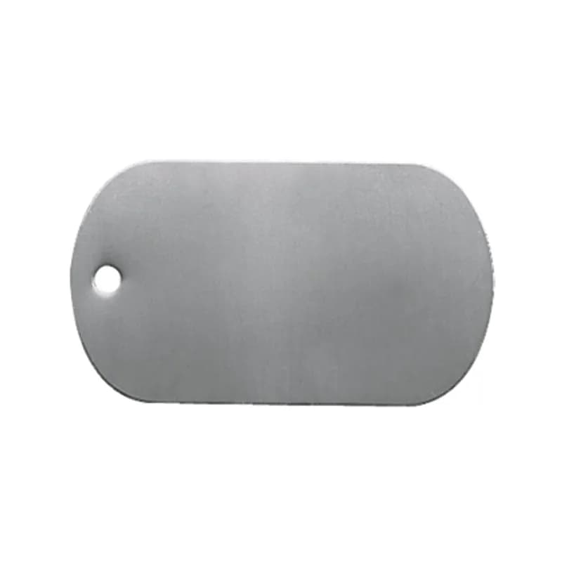 Marker tag (dog tag type), 304 Stainless Steel, 2.04" x 1.19".