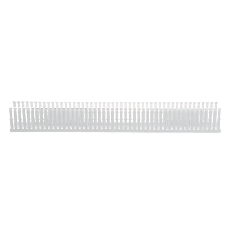 The F2X3WH6-A Panduct Lead-Free PVC Narrow Slot Adhesive Wiring Duct features a narrow slot/finger design that closely matches the spacing of high-density components. Upper and lower scorelines allow for easy finger/sidewall section removal. UL 94 flame class of V-0 with a UL recognized continuous-use temperature up to 122 F (50 C). Mounting holes provided. Lead-free PVC. 2" x 3" (50.8 mm x 76.2 mm) and 6' (1.83 m) long. Cover sold separately. Color White.