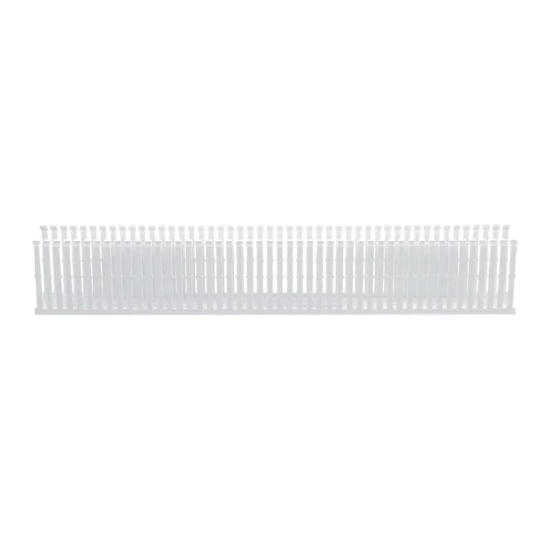The F2X4WH6-A Panduct Lead-Free PVC Narrow Slot Adhesive Wiring Duct features a narrow slot/finger design that closely matches the spacing of high-density components. Upper and lower scorelines allow for easy finger/sidewall section removal. UL 94 flame class of V-0 with a UL recognized continuous-use temperature up to 122 F (50 C). Mounting holes provided. Lead-free PVC. 2" x 4" (50.8 mm x 101.6 mm) and 6' (1.83 m) long. Cover sold separately. Color White.