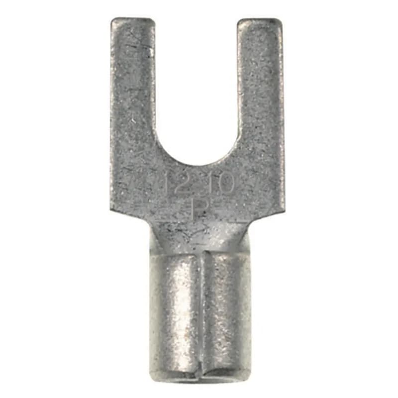Fork Terminal, non-insulated, 26- 22 AWG, #4 stud size, bulk package.