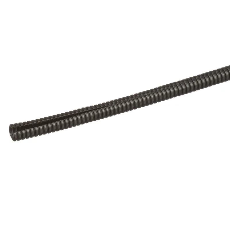 The CLT25F-10M20 Corrugated Loom Slit Wall Tubing protects cables from impact and abrasion. Features a slit for easy installation onto a bundle of wires or a pre-assembled harness assembly, increasing productivity. Hold in place with cable ties and accessories. Suitable for indoor applications. UL94-HB flammability rating and a maximum temperature rating of 122 F (50 C). Polyethylene. Inside diameter 0.281" (7.14mm). Color Black. 1 per package.