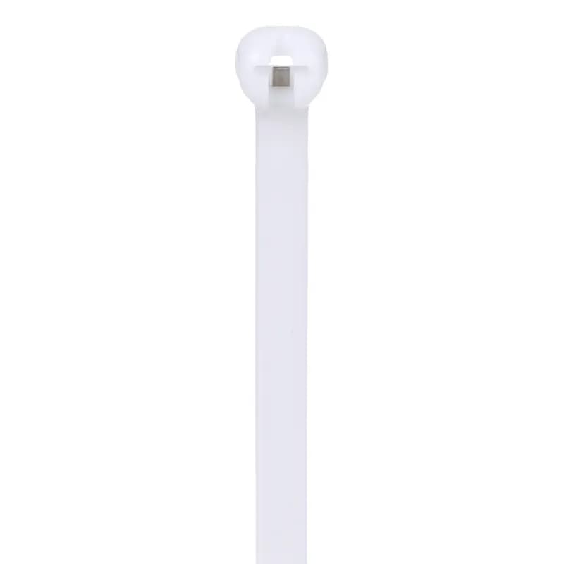 The BT2S-C Dome-Top barb ty, features a unique patented design with its round smooth edges. Paired with the stainless-steel locking barb, these cable ties provide consistent performance, reliability and infinite adjustability through the entire bundle range. Standard cross section, 8.0 (203mm) length. Appropriate for Indoor use, made of Nylon 6.6, are natural in color and come in packages of 100.