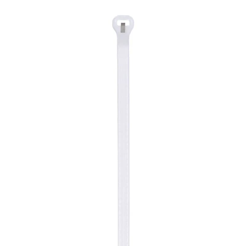 The BT1M-C Dome-Top barb ty, features a unique patented design with its round smooth edges. Paired with the stainless-steel locking barb, these cable ties provide consistent performance, reliability and infinite adjustability through the entire bundle range. Miniature cross section, 4.0 (102mm) length. Appropriate for Indoor use, made of Nylon 6.6, are natural in color and come in packages of 100.