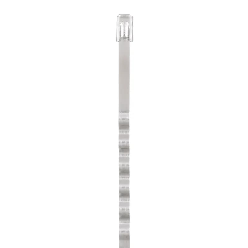 The MLT2.7WS-LP Wave-Ty Stainless Steel Cable Tie readily expands and contracts to accommodate electric heat trace applications. These ties are built with 304 stainless steel, so it is perfectly suited for indoor and outdoor environments. Standard, 10.2L (259mm), Tensile Strength: 890, Bundles up to 2.7 (69mm), 50pc.
