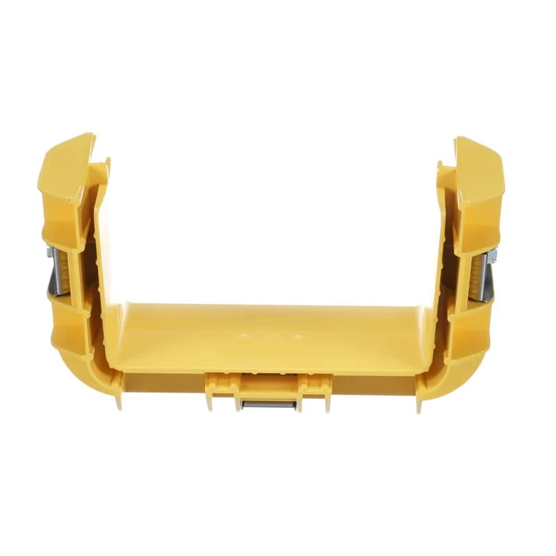 Pre-assembled 6in x 4in QuikLock coupler quickly joins two sections of channel and/or fittings. Mechanically attaches without tightening bolts. Bolts release using 3/8in nut driver to allow coupler to be removed if necessary, Yellow, 20 pieces.