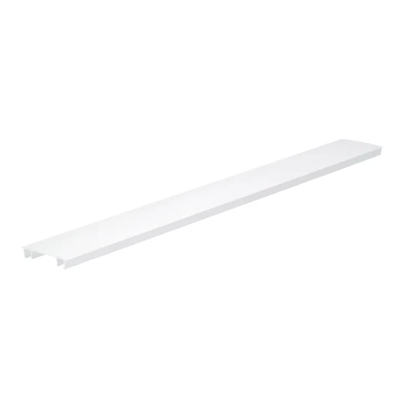 Hinged duct cover, 4 W x 6' length, PVC, white.