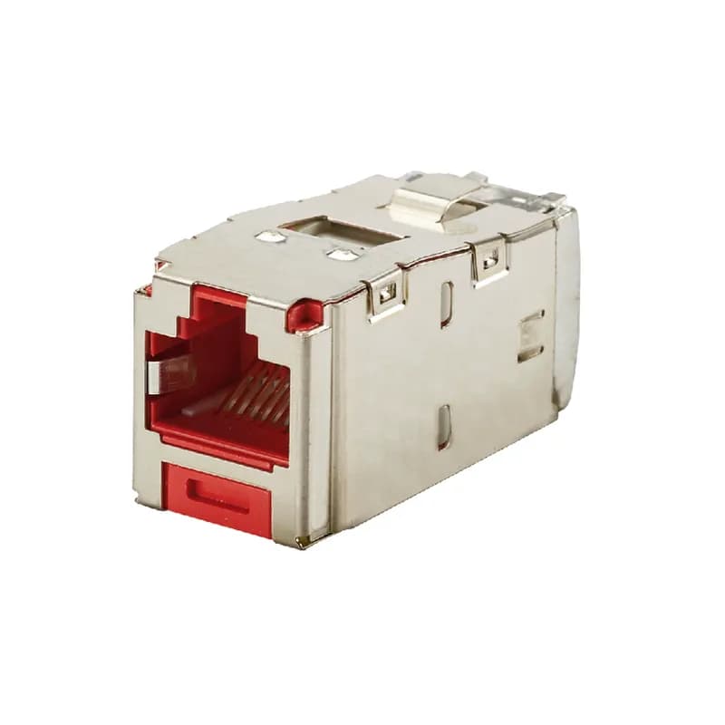 The Mini-Com Cat 6A Shielded RJ45 TG Jack Module is designed to terminate shielded 4-pair, 22-26 AWG twisted pair cable. Each module is 100% factory tested to exceed industry standard performance requirements. TG style termination eliminates the need for a termination tool. Each jack is individually serialized for traceability and is compatible with Mini-Com Modular Patch Panels and Faceplates.