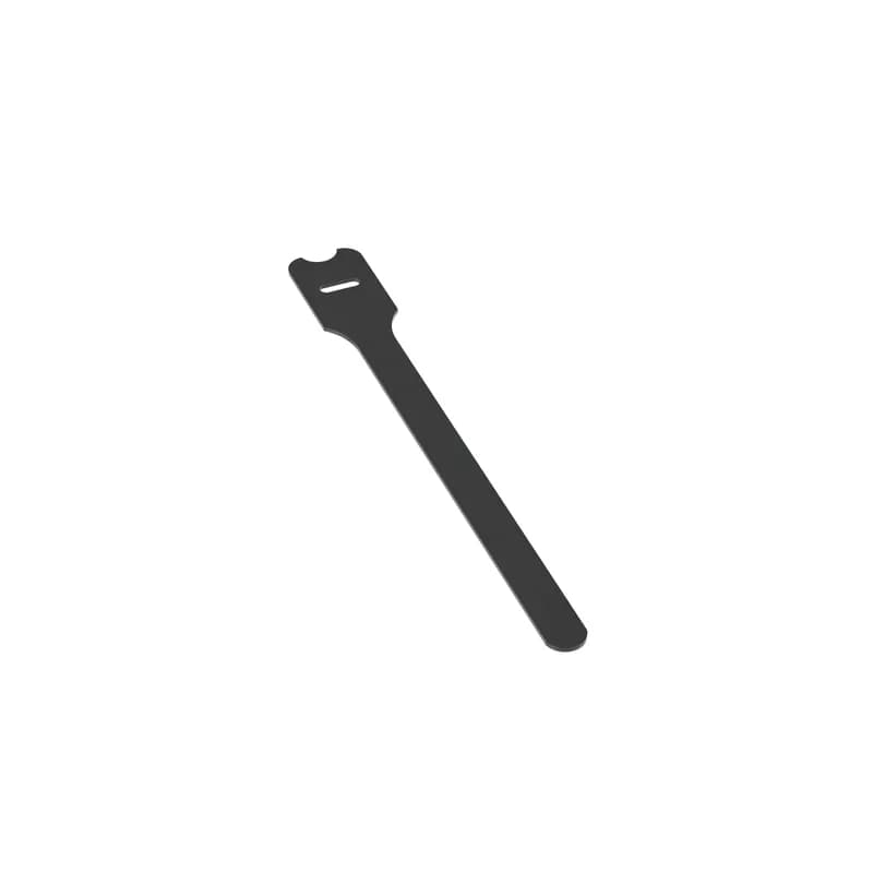 The Tak-Ty Hook and Loop Cable Loop Tie has a slot allows for pre-wrapping of bundles. The loop tie is 12 inches L x 1 inch W (304.8mm x 25.4mm).