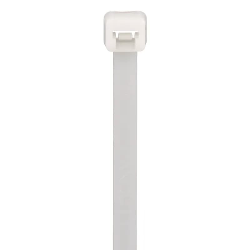 Panduit PLT4S-C Locking Cable Ties are designed to satisfy the needs of general applications, while delivering consistent performance and reliability. Featuring a curved tip to allow for easy pick up from flat surfaces and faster initial threading. Standard cross section, 14.5 (368mm) length. For indoor use, made of Nylon 6.6, are natural in color and come in packages of 100.