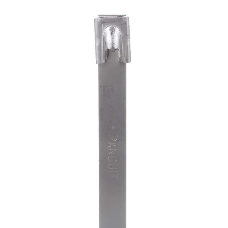 The MLT4H-LP self-locking cable tie speeds up installation with a unique self-locking head design that locks into place at any part of the tie body. The smooth surfaces and rounded edges assure cable protection and worker safety while providing a strong, durable method of cabling bundle. The MLT4H-LP cable tie can be used in a wide range of indoor, outdoor, and underground applications. Color Stainless Steel.