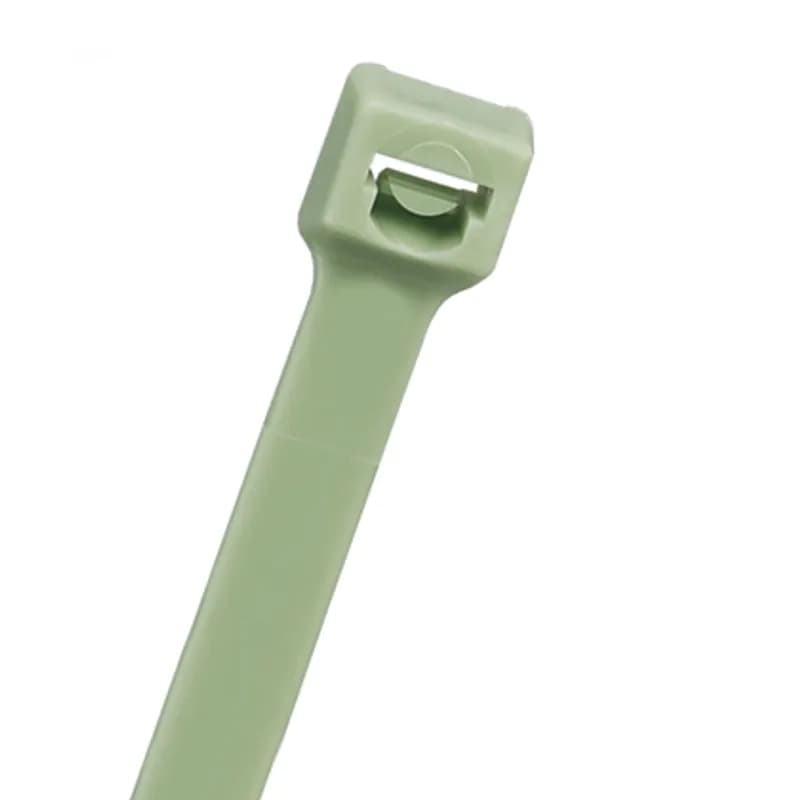 Panduit PLT2S-M109 Locking Cable Ties are designed to fasten wiring and hoses in the chemical process industry and related harsh environments. Ideal for applications that demand a cable tie material that provides superior chemical resistance to salts, bases and acids in various solutions and concentrations. Standard cross section, 7.4" (188mm) length. Made of Polypropylene and are for indoor use only. They are a distinctive green color and come in packages of 1000.