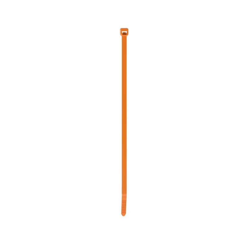 Panduit PLT2S-M3 Locking Cable Ties are designed to satisfy the needs of mil spec applications, while delivering consistent performance and reliability. Featuring a curved tip to allow for easy pick up from flat surfaces and faster initial threading. Standard cross section, 7.4" (188mm) length. Made of Nylon 6.6, are orange in color and come in packages of 1000.
