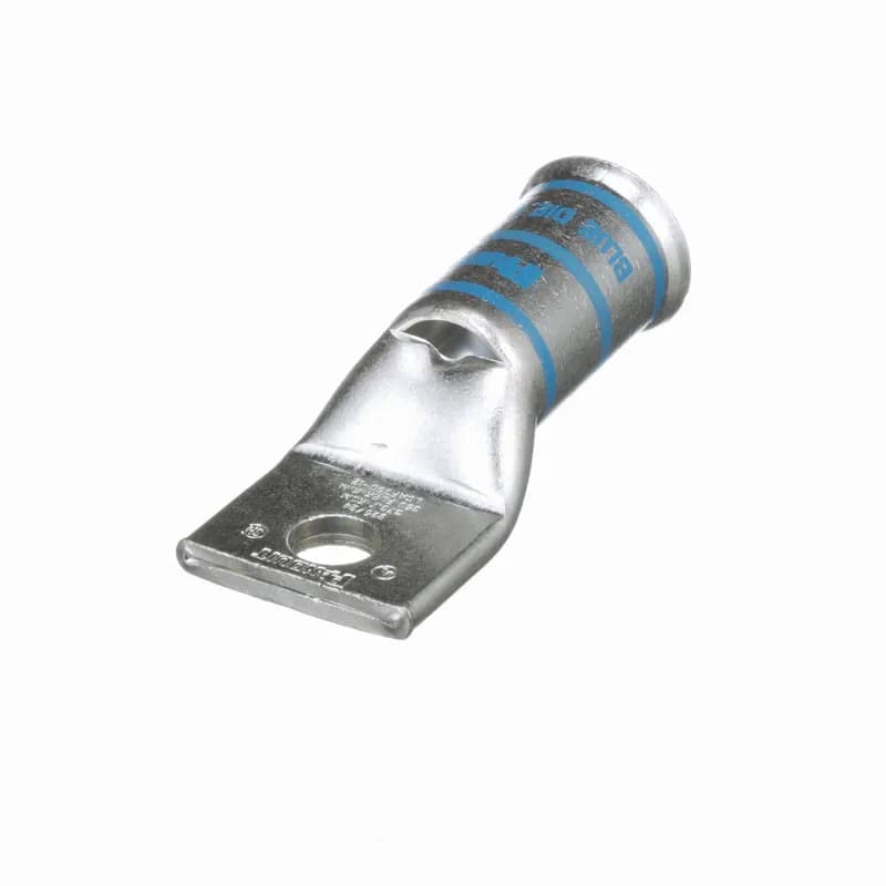 One-hole, flared barrel, 350 kcmil cable, 1/2 stud hole.