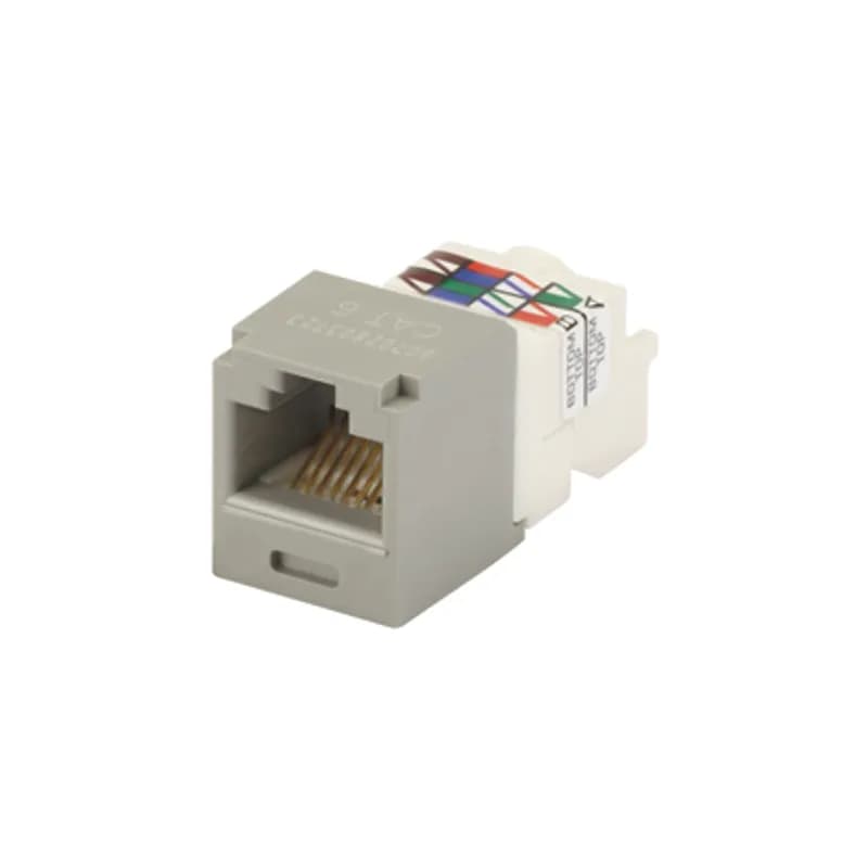 The Mini-Com Cat 6 UTP RJ45 TP Jack Module is designed to terminate 4-pair, 22-26 AWG twisted pair cable. Each module is 100% factory tested to exceed industry standard performance requirements. Each jack is individually serialized for traceability and is compatible with Mini-Com Modular Patch Panels and Faceplates.