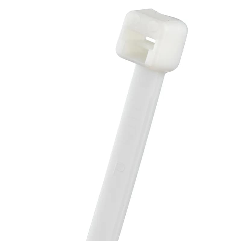 Pan-Ty locking tie, miniature cross section, 8.0 (203mm) length, nylon 6.6, white.
