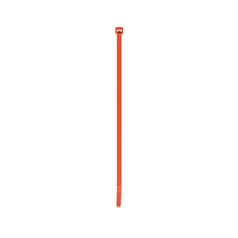 Panduit PLT4S-M3 Locking Cable Ties are designed to satisfy the needs of mil spec applications, while delivering consistent performance and reliability. Featuring a curved tip to allow for easy pick up from flat surfaces and faster initial threading. Standard cross section, 14.5" (368mm) length. Made of Nylon 6.6, are orange in color and come in packages of 1000.